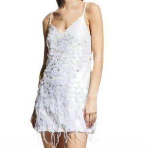 Ramy Brook White Sequin After Party Dress